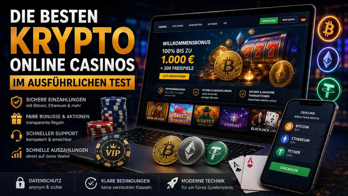Die besten Krypto Online Casinos im ausführlichen Test