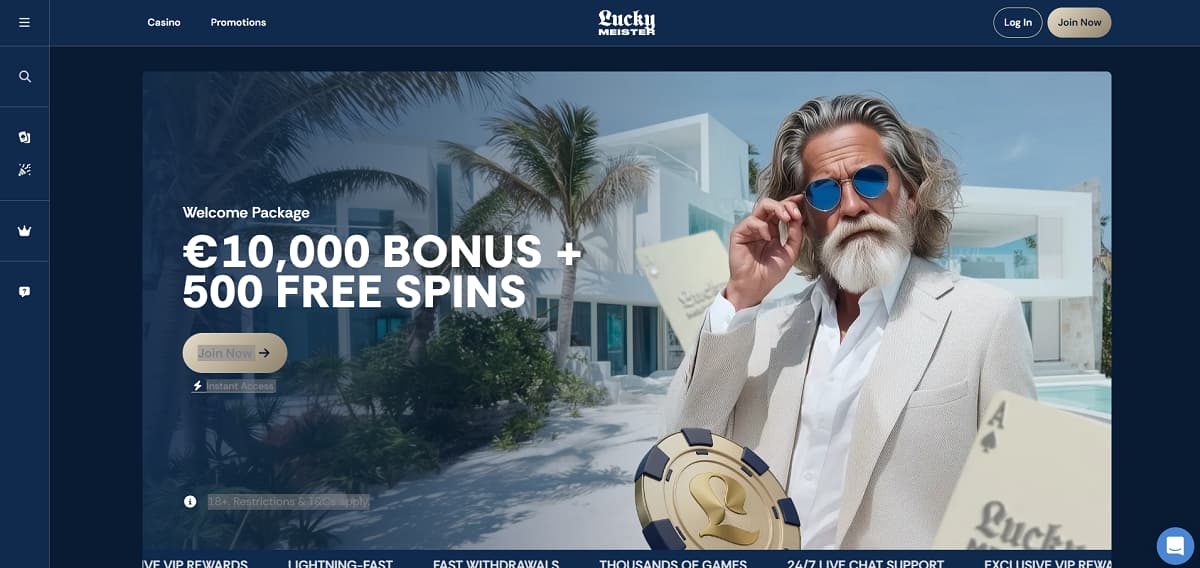Wer eine moderne Plattform mit extrem hohem Bonusrahmen sucht, findet in LuckyMeister ein herausragendes krypto casino. Der Anbieter punktet mit schnellen Krypto-Ein- und Auszahlungen ohne bürokratische Hürden und belohnt neue Spieler mit einem gigantischen Willkommenspaket von bis zu 10.000 € und 500 Freispielen über die ersten vier Einzahlungen.